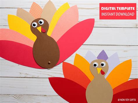 Construction Paper Turkey Template | Fanny Printable
