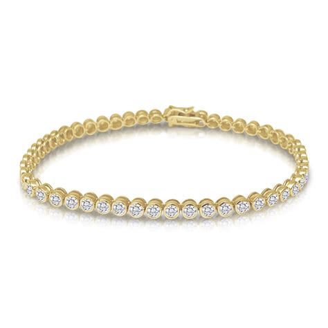 14k Yellow Diamond Bezels Bracelet 2358-51 – Grants Jewelry