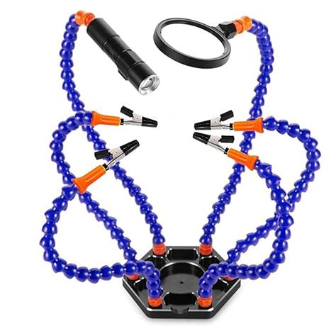 Serplex® Helping Hand Soldering Third Hands Vise with 6 Flexible Arms ...
