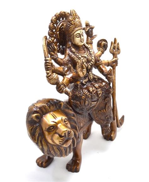 Buy Durga Mata Statue Brass Showpiece Online at Best Price