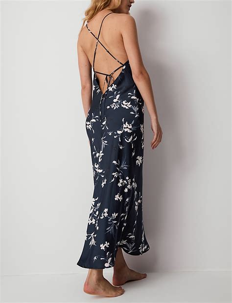 Buy Satin Floral Nightdress at Marks & Spencer