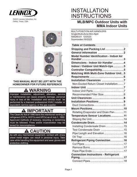 Lennox Industries MPC036S4M 1P