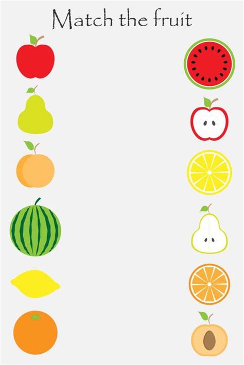 KD match the fruit Sticker Poster|Kids learnig poster|Alphabets and ...