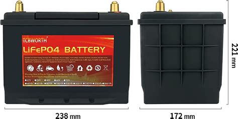 Buy TCBWORTH 12V 40Ah Lifepo4 Battery Deep Cycles Built-in BMS for ...