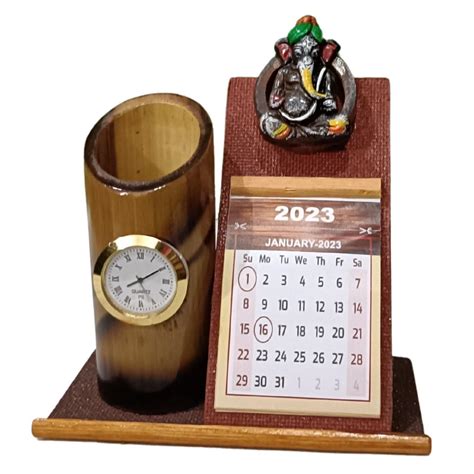 Handicraft Bamboo pen stand flower vase for home and office ...