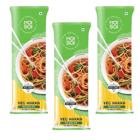 MOI SOI Chinese Veg Hakka Noodles - (150G Each) Pack Of 3 | No ...