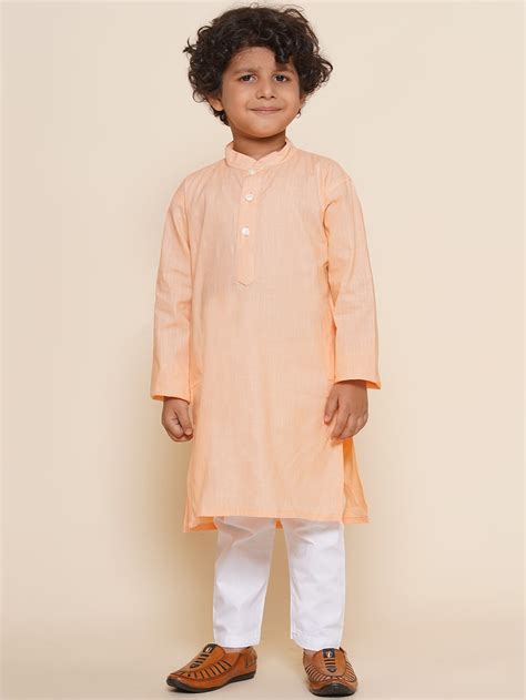 Boys Solid Colour Cotton Kurta Pyjama Set – SETHUKRISHNA