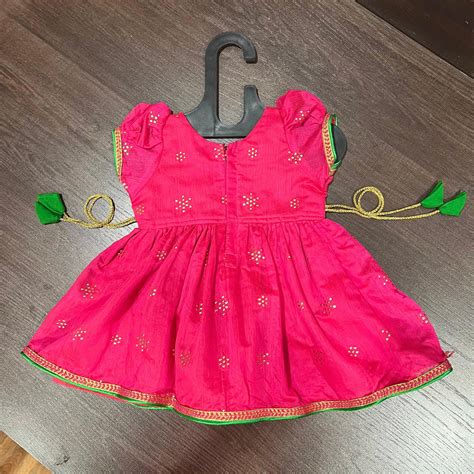 Pink Modal Chanderi Work Cotton Frock Dress. – MEEMORA FROCKS