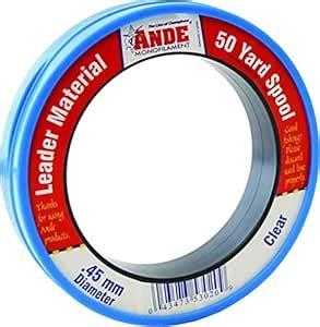 Buy ANDE FCW50-12 Fluorocarbon Leader Material, 50-Yard Spool, 12-Pound ...