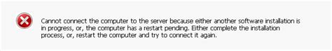 Another Software Installation is in Progress Error Message