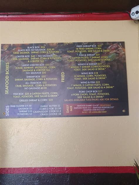 Menu at Aunt Irene's Kitchen restaurant, Dallas, S Malcolm X Blvd