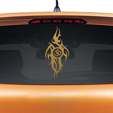 Om Wave Car Rear Glass Sticker – WallDesign