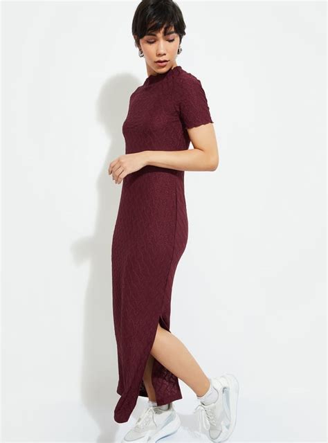 Buy ALAYA F x URB_N Women Textured Bodycon Dress Online at just Rs. 999 ...