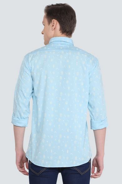 Buy Men Blue Print Full Sleeves Casual Shirt Online - 368240 | Louis ...