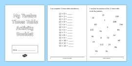Nine Times Table Booklet - Activity Booklet