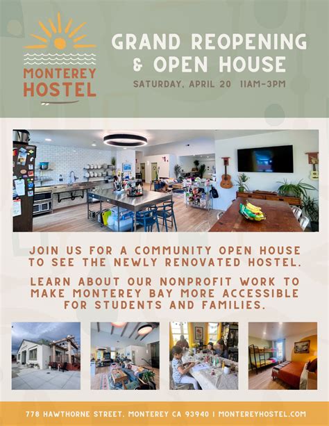Monterey Hostel Grand Reopening and Community Open House | Lighthouse ...
