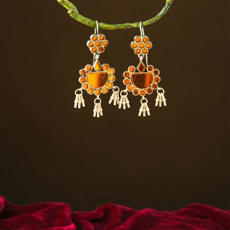Madhu Chandrika Sun And Sand Earrings | Furrl