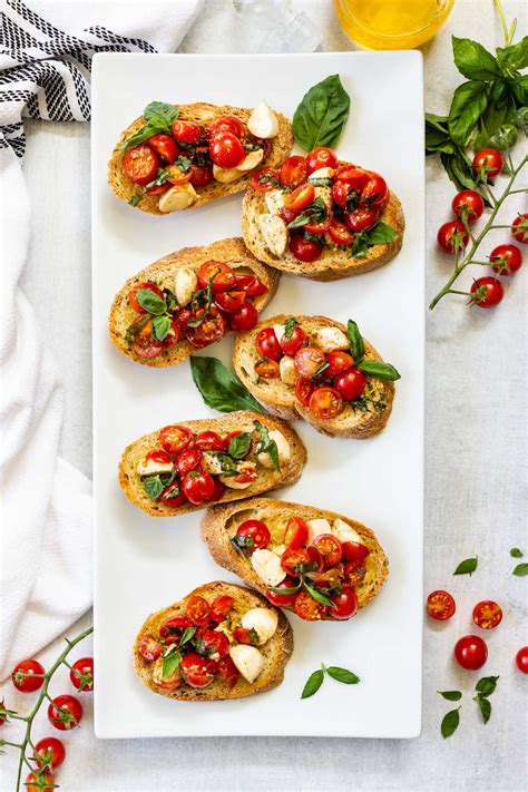Bruschetta with Mozzarella - Pass Me Some Tasty