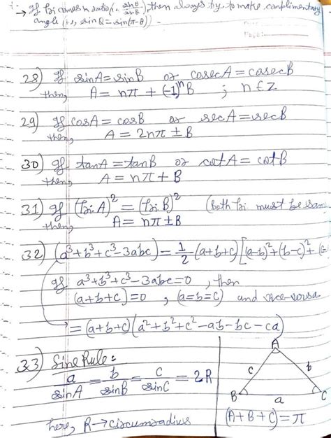 Image result for Maths Trigonometry Formulas Class 11