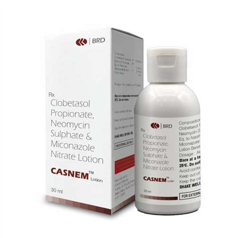 Casnem Lotion - Clobetasol Propionate Neomycin, Sulphate & Micronazole ...
