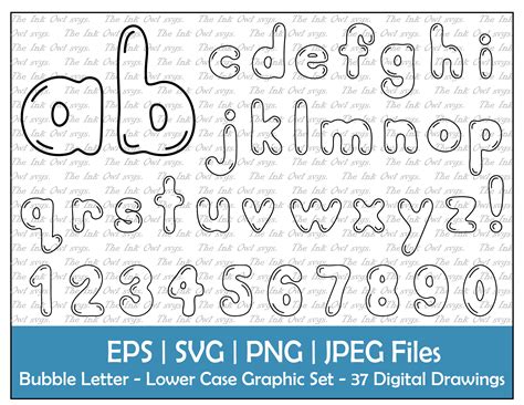 Bubble Letter Alphabet Lowercase