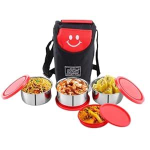 Buy Dream Home Airtight, BPA Free, Dishwasher Safe Lunch 3 Steel ...