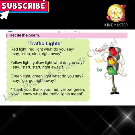 Red light red light what do you say? Poem | Traffic Lights 🚦| Nursery ...
