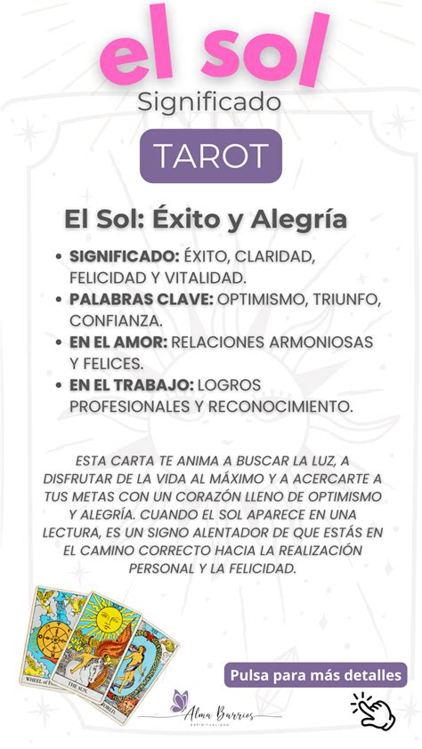 El Sol en el Tarot: Significado y Simbolismo | Tarot, Tarot cartas ...