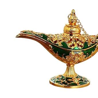 Buy CALANDIS Statue Genie Lamp Washing Light Wedding Oil Lamp Metal ...
