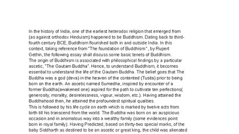 Buddhism - Key Tenets and Historical Overview (Course Code: REL101 ...
