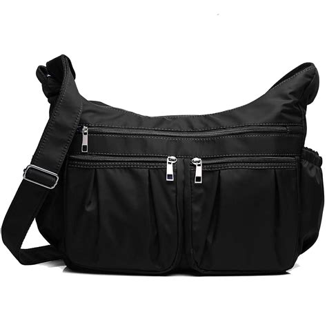 Buy Crossbody Bags for Women Multi Pocket Shoulder Bag Waterproof Nylon ...