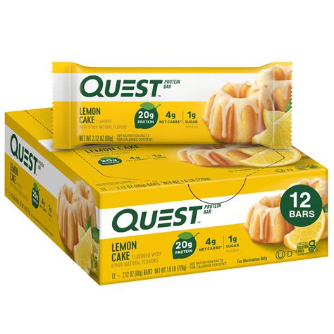 Snapklik.com : Quest Nutrition Lemon Cake Protein Bars, High Protein ...