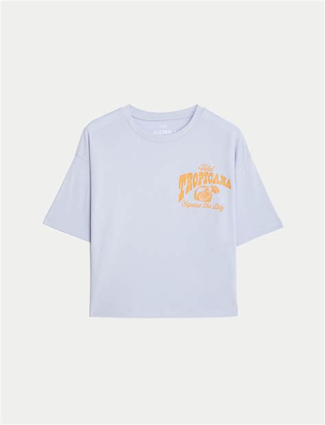 Buy Pure Cotton Graphic T-Shirt (6-16 Yrs) at Marks & Spencer