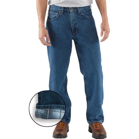 Carhartt Men's Relaxed Fit Flannel-Lined Jeans - 44in. Waist x 34in ...
