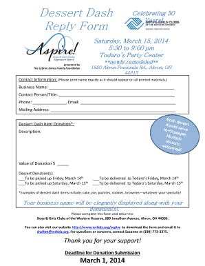 Fillable Online wrkids Dessert Dash - wrkids.org Fax Email Print ...