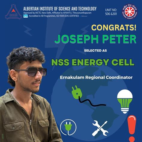 NSS Energy Cell Regional Coordinator – AISAT Engineering College