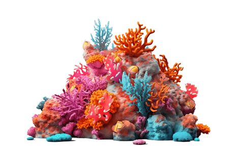 Coral Reef on Transparent Background. AI 24516698 PNG