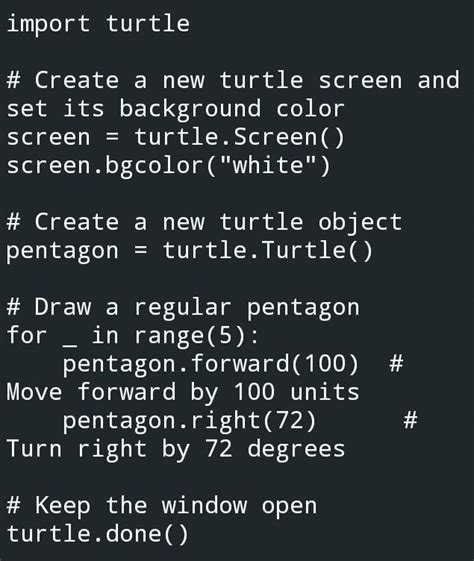 Write a program to draw a geometrical figure that has 5 sides and each ...
