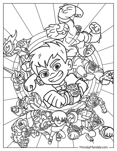Ben 10 Colouring Sheet