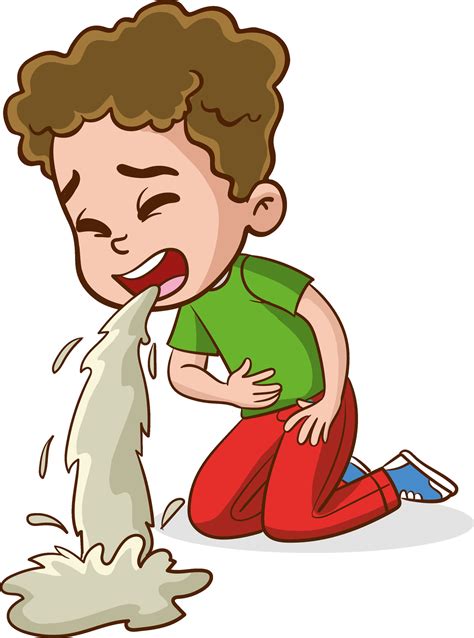 Illustration of Little boy Vomiting While Sitting on the Floor 33537077 Vector Art at Vecteezy