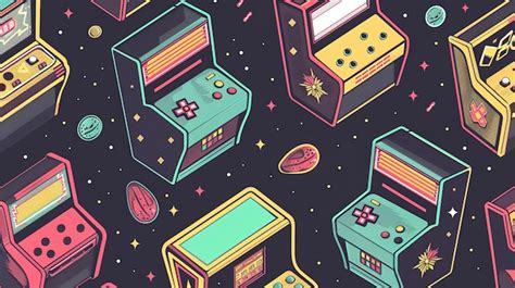 Arcade pattern wallpaper | Premium AI-generated image