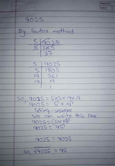 find the square root of 4225 by using factor methods - Brainly.in