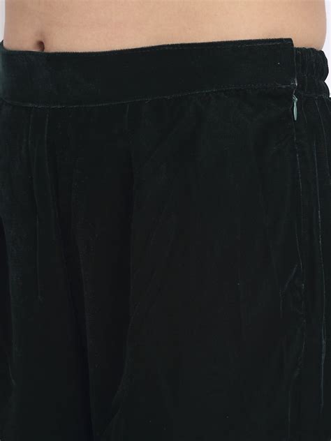 Green Floral Printed Velvet Kurti with Straight Palazzo – anokherang