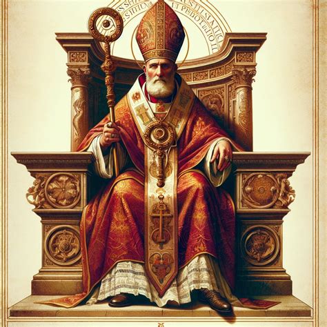 The Roman bishop sit | Bible Art