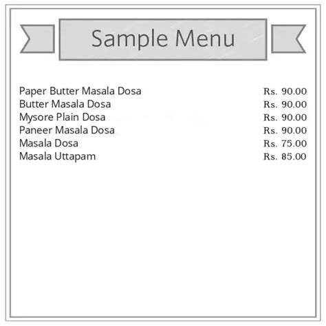 Menu at Khusi South Indian Food Plaza, Kolkata