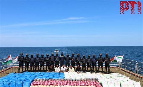 Record 3,300 kg of narcotics caught off Gujarat coast; 5 foreigners held