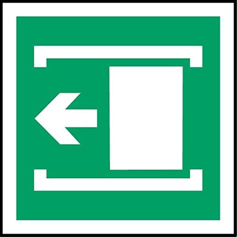 Iso Safety Label Sign International Door Slides Left To Open ...