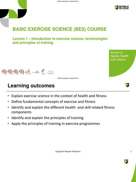 BES Course Lecture 1 Introduction To Exercise Science | PDF | Physical ...