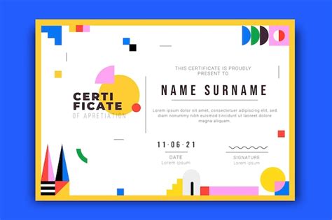 Flat modern certificate template | Free Vector