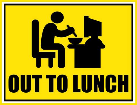 Printable Out To Lunch Sign